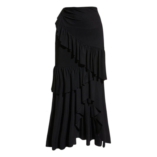 Damen One-Shoulder Badeanzug mit Volantrock R&B