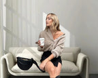 Damen lässiger Strickcardigan mit Knopfverschluss und weitem Schnitt R&B