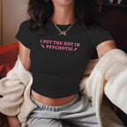 Damen Crop-T-Shirt mit fröhlichem Kirschmotiv R&B