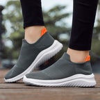 Damen Atmungsaktive Slip-On Laufschuhe mit elastischem Strickoberteil R&B