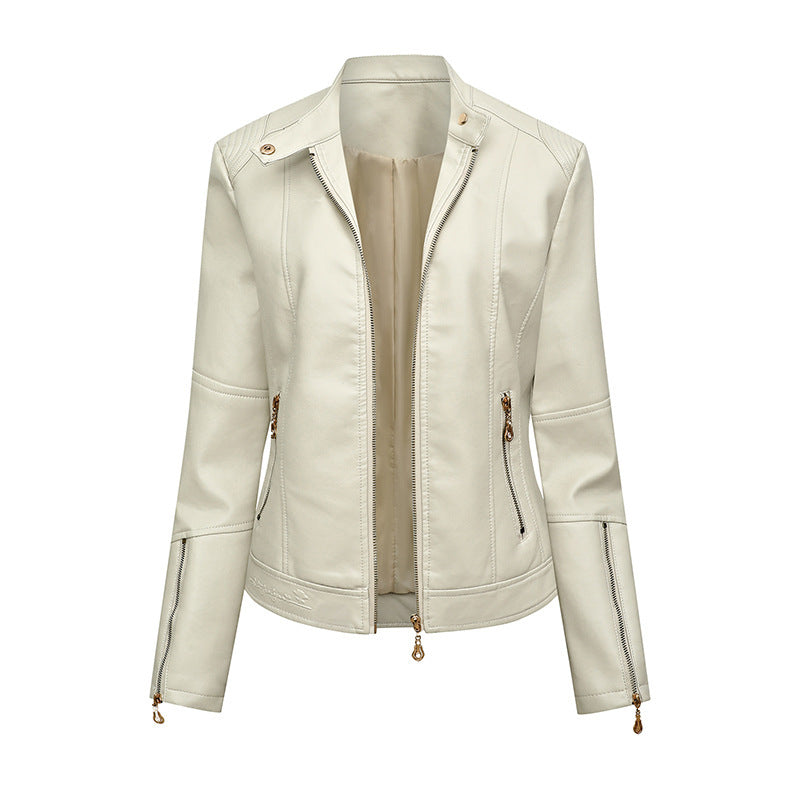 Damen Kunstlederjacke im Biker-Stil R&B