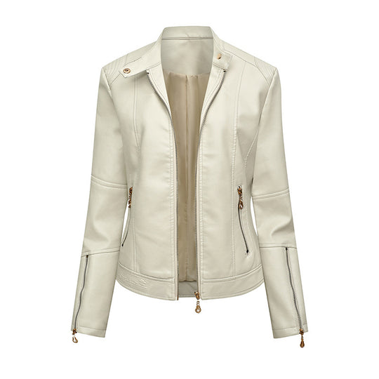 Damen Kunstlederjacke im Biker-Stil R&B