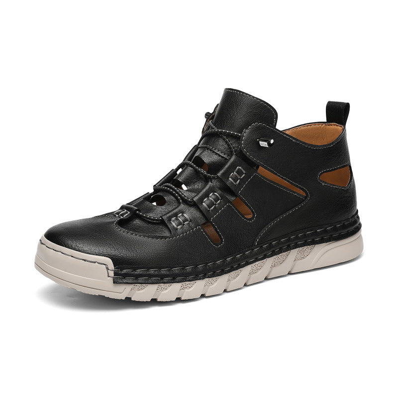 Herren Orthopädische Ledersandalen mit verstellbarem Riemensystem R&B