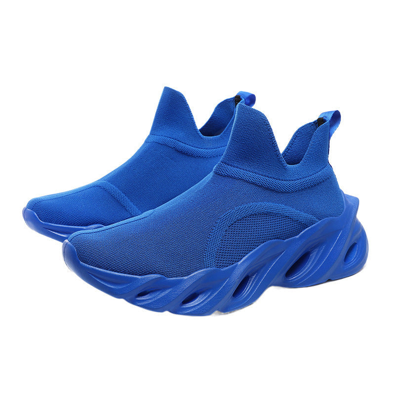Damen High-Performance Laufschuhe mit elastischem Strick-Obermaterial und innovativer Sohlenkonstruktion R&B