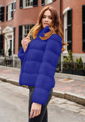 Damen Modische Daunenjacke mit hohem Kragen R&B