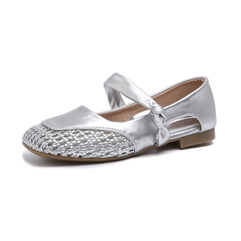 Damen Ballerina-Schuhe mit geflochtenem Detail R&B