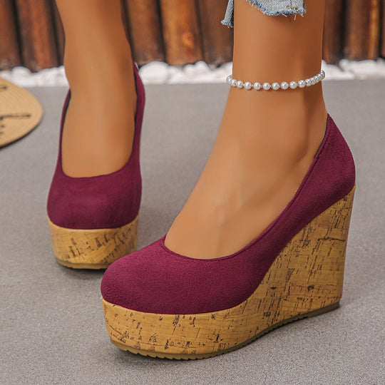 Damen Wedge-Pumps mit zeitgemäßem Kork-Design R&B