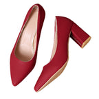 Damen elegante Pumps mit blockiertem Absatz R&B