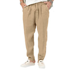Herren Leichte Leinenhose mit elastischem Bund und praktischen Eingrifftaschen R&B