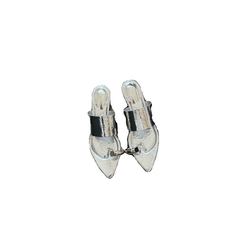 Damen elegante Mules mit funkelndem Design R&B