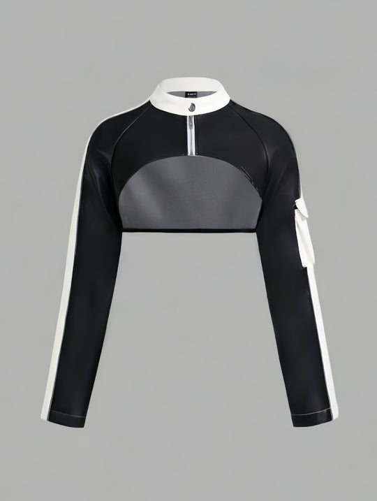 Damen modische cropped Jacke R&B