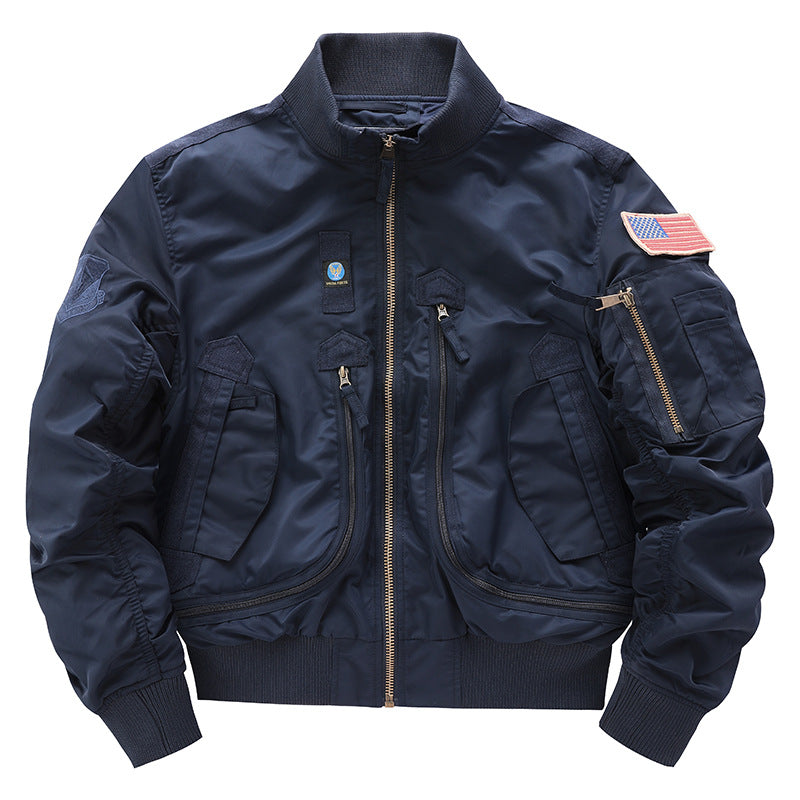 Herren modische Bomberjacke mit isolierendem Innenfutter und praktischen Taschen R&B