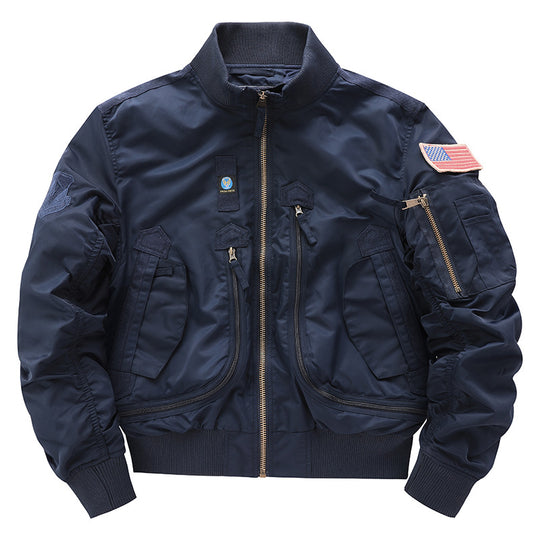 Herren modische Bomberjacke mit isolierendem Innenfutter und praktischen Taschen R&B
