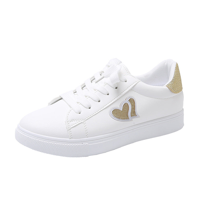 Damen Sneakers mit Glitzerelementen und Herzmotiv R&B