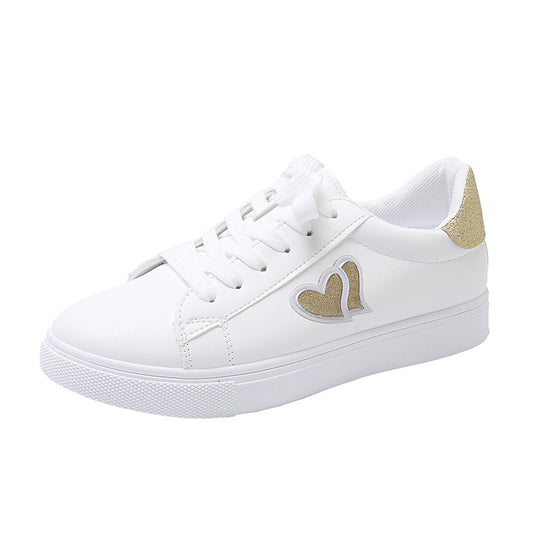 Damen Sneakers mit Glitzerelementen und Herzmotiv R&B