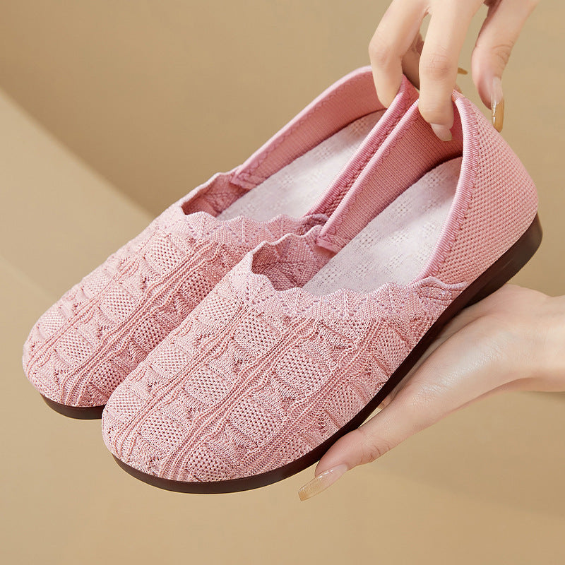 Damen Atmungsaktive und elegante Ballerinas mit flexiblem Schaft R&B