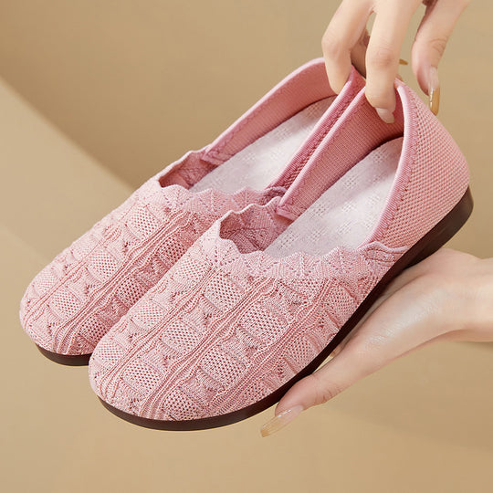 Damen Atmungsaktive und elegante Ballerinas mit flexiblem Schaft R&B