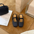 Damen Komfortable Clogs mit modischem Punktenmuster und verstellbarem Riemen