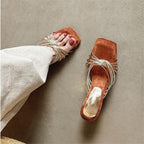Damen flache Mokassins mit elegantem Riemendesign R&B