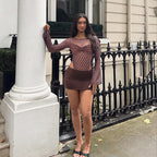 Damen Modisches Body mit langem Arm und Tupfenmuster R&B