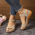Damen Komfortable Zehentrenner-Sandalen mit ergonomischem Fußbett und modischem Riemendesign R&B