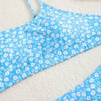 Damen Blumiger Hochsitzt-Bikini R&B