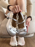 Damen Ballerinas mit verzierten Riemchen und Rüschendetails R&B