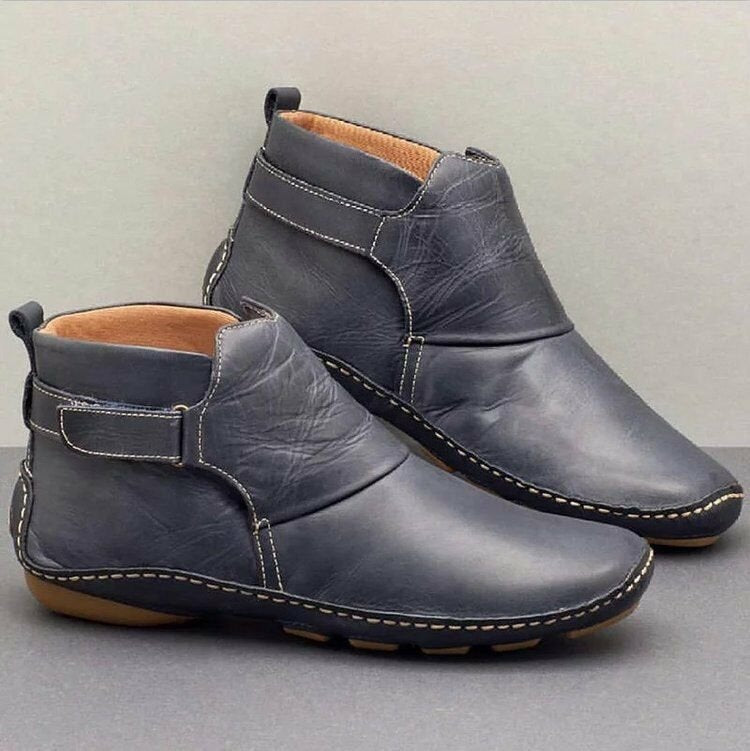 Damen elegante Stiefeletten aus hochwertigem mit modischem Riemen
