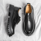 Damen modische Schnürschuhe mit robuster Plattformsohle und hochwertigem Leder R&B