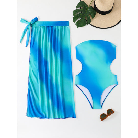 Damen Schwimmanzug und sommerlicher Wickelrock R&B