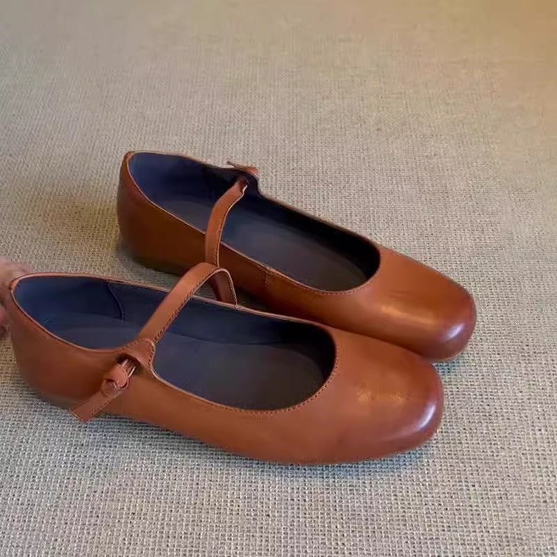 Damen Ballerinas mit elegantem Riemenverschluss und weicher Innensohle R&B