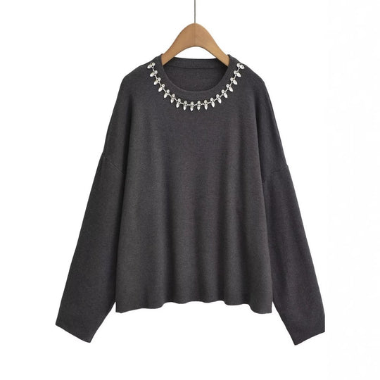 Damen Eleganter Pullover mit Glitzerdetails R&B