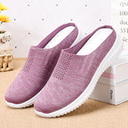 Damen Bequeme Stretch Slipper mit atmungsaktivem Strickdesign R&B