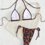 Damen Triangel-Bikini mit floralem Muster R&B