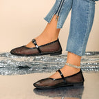 Damen Elegante und luftige Ballerinas mit Riemchen R&B