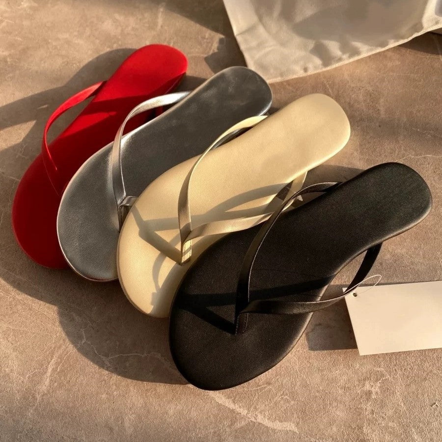 Damen Zehentrenner-Sandalen mit minimalistischem Design und ergonomischem Fußbett R&B