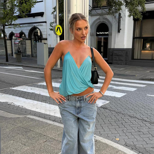 Damen Wickeltop R&B
