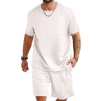Herren lässiges Freizeit-Set aus hochwertigem Strukturmaterial R&B