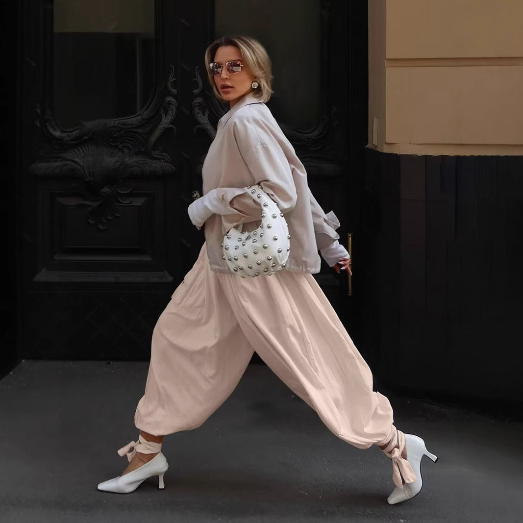 Damen elegante Sommerjacke mit lässigem Schnitt und lockeren Ärmeln R&B
