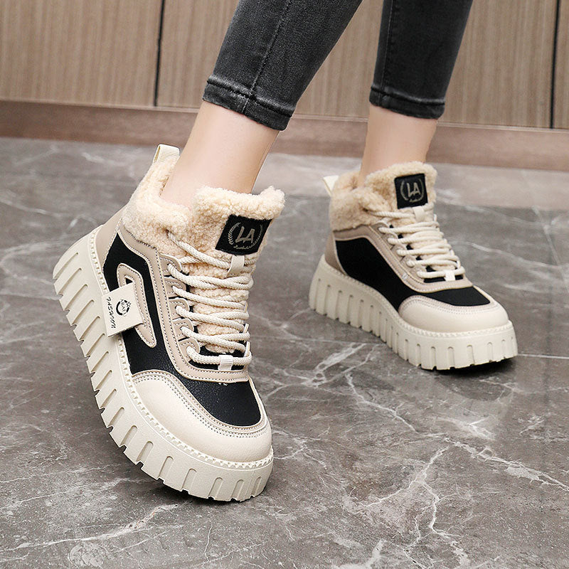 Damen modische High-Top Sneakers mit weich gefüttertem Innenfutter und rutschfester Sohle R&B