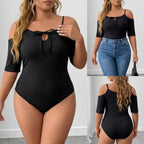 Damen Körperbetontes Oberteil mit Off-Shoulder Design R&B