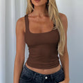 Damen Elegantes Top mit quadratischem Ausschnitt und figurfreundlichem Schnitt R&B