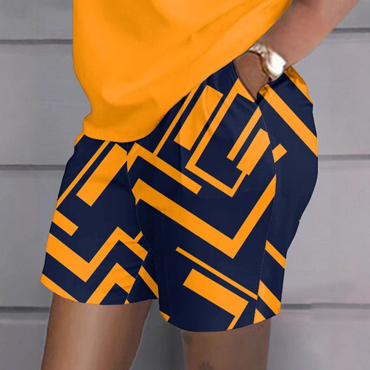 Damen Freizeitoberteil und Shorts Set R&B