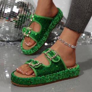 Damen Glitzernde Hippie-Sandalen R&B