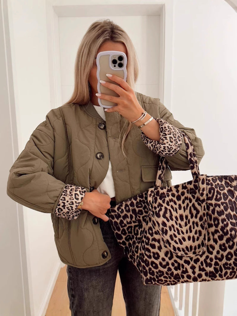 Damen gesteppte Übergangsjacke mit praktischen Taschen R&B