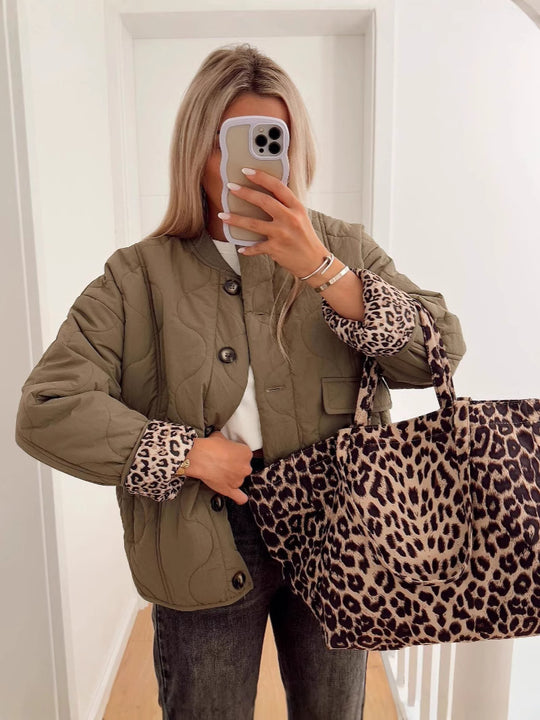 Damen gesteppte Übergangsjacke mit praktischen Taschen R&B