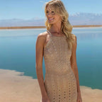 Damen gehäkeltes Sommerkleid mit raffinierten Cut-Outs R&B