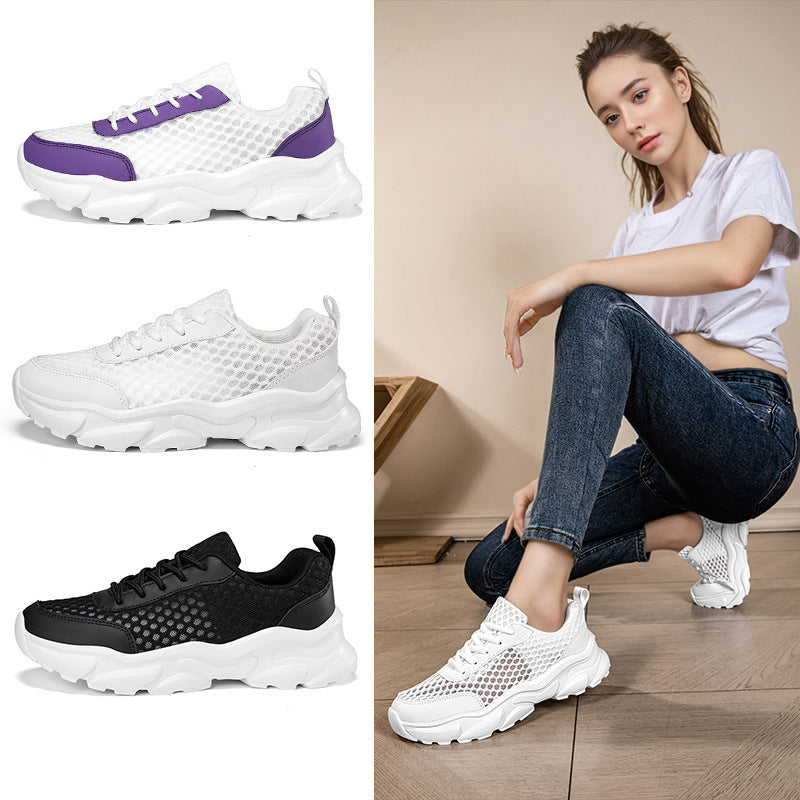 Damen Sportliche Mesh-Sneaker mit dämpfender Sohle