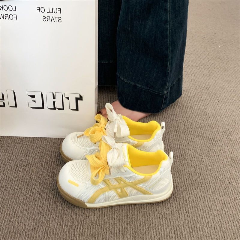 Damen Sneaker mit atmungsaktivem Mesh-Obermaterial und einzigartigem Schleifen-Design