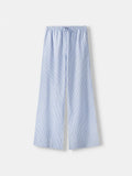 Damen Weite Sommerhose mit komfortablem Gummibund und Streifenmuster R&B